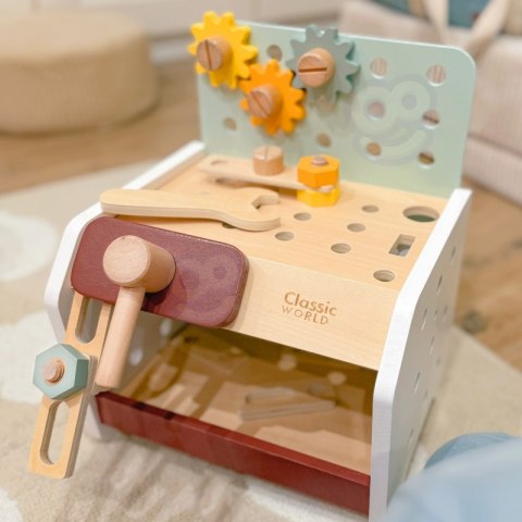 CLASSIC WORLD Drewniany Warsztat Małego Majsterkowicza z Narzędziami