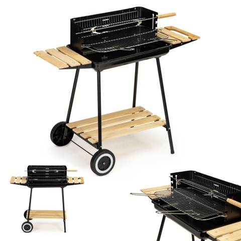 Grill ogrodowy węglowy z półkami regulacja 2 ruszty przenośny MultiGarden Grill ogrodowy węglowy z półkami regulacja 2 ruszty przenośny MultiGarden