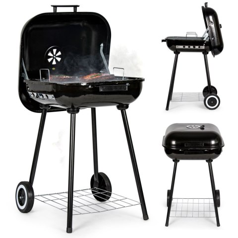 Grill węglowy ogrodowy z pokrywą na zawiasach + kółka MultiGarden Grill węglowy ogrodowy z pokrywą na zawiasach + kółka MultiGarden