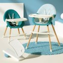 Krzesełko fotelik do karmienia 2w1 niebieskie ECOTOYS