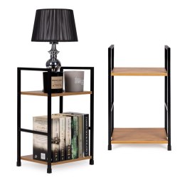 Regał drewniany nowoczesny szafka nocna 2 półki LOFT ModernHome