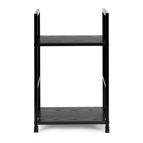 Regał drewniany nowoczesny szafka nocna 2 półki LOFT czarny ModernHome Regał drewniany nowoczesny szafka nocna 2 półki LOFT czarny ModernHome