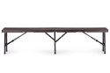 Zestaw cateringowy stół bankietowy 180 cm + 2 ławki brąz ModernHome