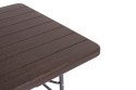 Zestaw cateringowy stół bankietowy 180 cm + 2 ławki brąz ModernHome