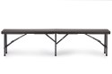 Zestaw cateringowy stół bankietowy 180 cm 2 ławki ratan brąz ModernHome