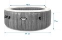 Nadmuchiwane jacuzzi hydromasaż 4 os. 196x71 cm WIFI akcesoria premium INTEX 28440