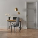 Zestaw krzeseł do jadalni salonu z ekoskóry 4 sztuki wysokie oparcie szare ModernHome