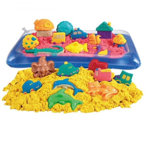 WOOPIE Piasek Kinetyczny 0,8 kg Zestaw w Koszyku z Foremkami + Basen WOOPIE Piasek Kinetyczny 0,8 kg Zestaw w Koszyku z Foremkami + Basen