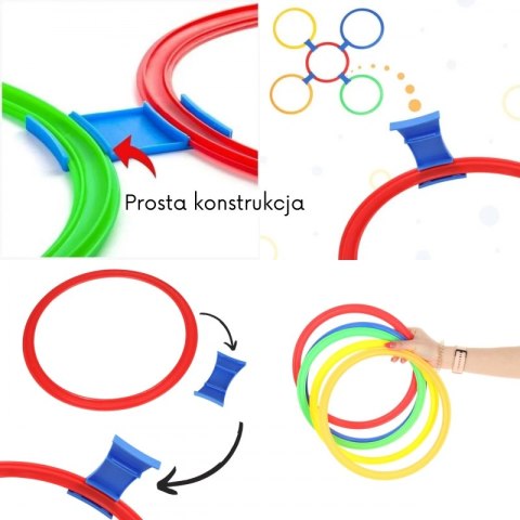WOOPIE Zestaw do Gry w Klasy do Skakania Pierścienie Obręcze 10 szt WOOPIE Zestaw do Gry w Klasy do Skakania Pierścienie Obręcze 10 szt