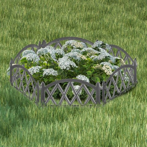 Palisada płotek ogrodowy grafitowy border zestaw 6 szt. 50x30 cm Palisada płotek ogrodowy grafitowy border zestaw 6 szt. 50x30 cm