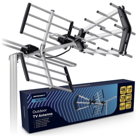Antena zewnętrzna kierunkowa TV ultra HD 4K Berdsen BD-950 Antena zewnętrzna kierunkowa TV ultra HD 4K Berdsen BD-950