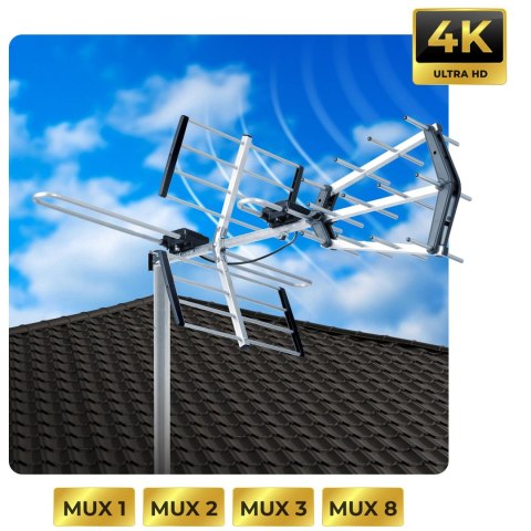 Antena zewnętrzna kierunkowa TV ultra HD 4K Berdsen BD-950 Antena zewnętrzna kierunkowa TV ultra HD 4K Berdsen BD-950