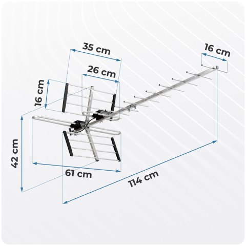 Antena zewnętrzna kierunkowa TV ultra HD 4K Berdsen BD-951 Antena zewnętrzna kierunkowa TV ultra HD 4K Berdsen BD-951