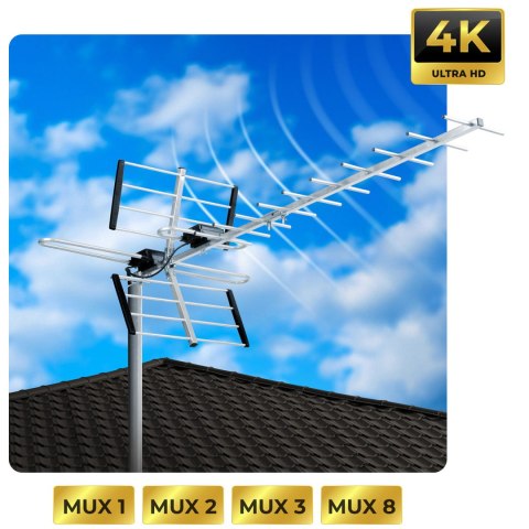 Antena zewnętrzna kierunkowa TV ultra HD 4K Berdsen BD-951 Antena zewnętrzna kierunkowa TV ultra HD 4K Berdsen BD-951