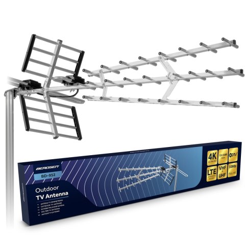 Antena zewnętrzna kierunkowa TV ultra HD 4K Berdsen BD-952 Antena zewnętrzna kierunkowa TV ultra HD 4K Berdsen BD-952