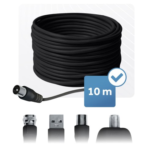 Antena wewnętrzna zewnętrzna TV ultra HD 4K Berdsen BD-955 czarna Antena wewnętrzna zewnętrzna TV ultra HD 4K Berdsen BD-955 czarna