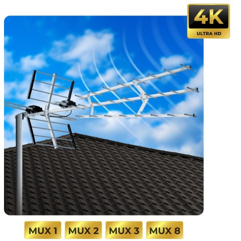 Antena zewnętrzna kierunkowa TV ultra HD 4K Berdsen BD-952 Antena zewnętrzna kierunkowa TV ultra HD 4K Berdsen BD-952