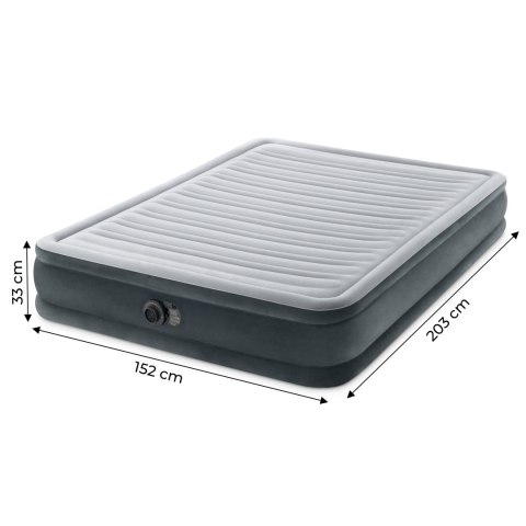 Materac dmuchany łóżko 203x152 cm z pompką dwuosobowy INTEX 67770ND Materac dmuchany łóżko 203x152 cm z pompką dwuosobowy INTEX 67770ND