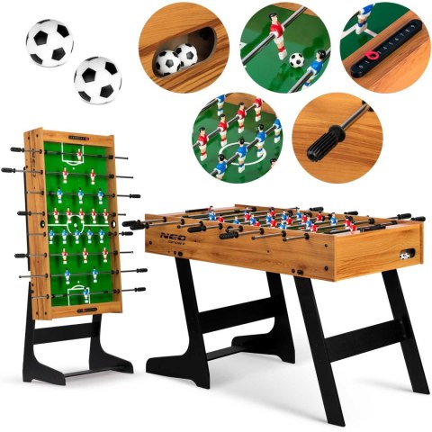 Stół do gry w piłkarzyki Neosport 121 x 61 x 80 cm NS-803 drewniana Stół do gry w piłkarzyki Neosport 121 x 61 x 80 cm NS-803 drewniana