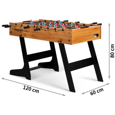 Stół do gry w piłkarzyki Neosport 121 x 61 x 80 cm NS-803 drewniana Stół do gry w piłkarzyki Neosport 121 x 61 x 80 cm NS-803 drewniana