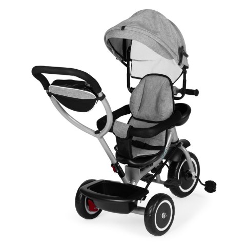 Trójkołowy rowerek spacerówka 2w1 obracane siedzisko składany daszek szary ECOTOYS Trójkołowy rowerek spacerówka 2w1 obracane siedzisko składany daszek szary ECOTOYS
