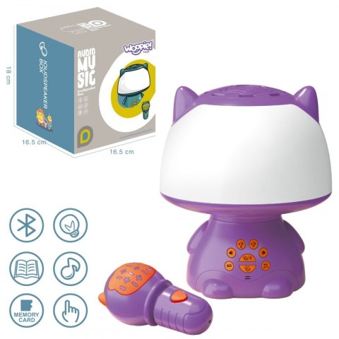 WOOPIE Multifunkcyjna Lampka RGB Głośnik Bluetooth Karaoke Modulator Głosu Karta SD AUX Fioletowa WOOPIE Multifunkcyjna Lampka RGB Głośnik Bluetooth Karaoke Modulator Głosu Karta SD AUX Fioletowa
