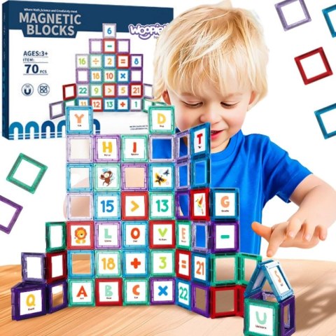 WOOPIE Przestrzenne Klocki Magnetyczne Nauka Liczb 70 Elementów WOOPIE Przestrzenne Klocki Magnetyczne Nauka Liczb 70 Elementów