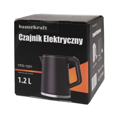 Czajnik elektryczny bezprzewodowy turystyczny 1500 W 1.2 l obrotowy czarny Czajnik elektryczny bezprzewodowy turystyczny 1500 W 1.2 l obrotowy czarny