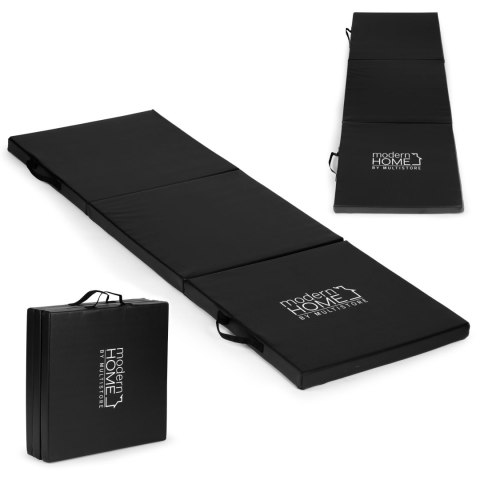 Materac gimnastyczny czarny do ćwiczeń fitness 182x60 cm Materac gimnastyczny czarny do ćwiczeń fitness 182x60 cm