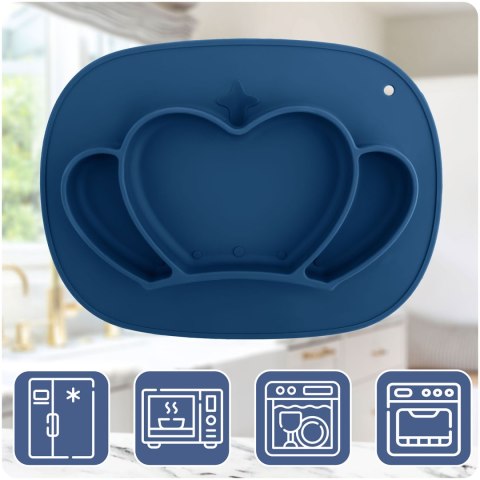 Talerzyk dla dzieci silikonowy do karmienia korona Ricokids