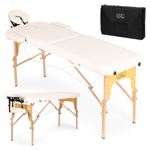 Drewniany stół do masażu i rehabilitacji 2-segmentowy składany w walizkę + torba ModernHome Drewniany stół do masażu i rehabilitacji 2-segmentowy składany w walizkę + torba ModernHome