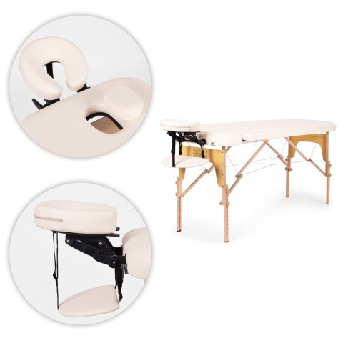 Drewniany stół do masażu i rehabilitacji 2-segmentowy składany w walizkę + torba ModernHome Drewniany stół do masażu i rehabilitacji 2-segmentowy składany w walizkę + torba ModernHome