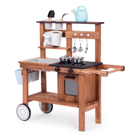 Kuchnia błotna outdoor dla dzieci z akcesoriami drewno jodłowe ECOTOYS Kuchnia błotna outdoor dla dzieci z akcesoriami drewno jodłowe ECOTOYS