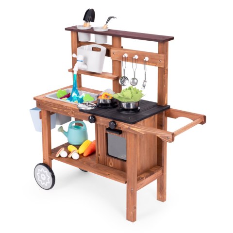 Kuchnia błotna outdoor dla dzieci z akcesoriami drewno jodłowe ECOTOYS Kuchnia błotna outdoor dla dzieci z akcesoriami drewno jodłowe ECOTOYS