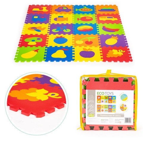Mata piankowa edukacyjna EVA puzzle 20 elementów 148x119 cm ECOTOYS Mata piankowa edukacyjna EVA puzzle 20 elementów 148x119 cm ECOTOYS