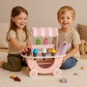 Drewniany wózek lodziarnia dla dzieci sklep 12 elementów ECOTOYS