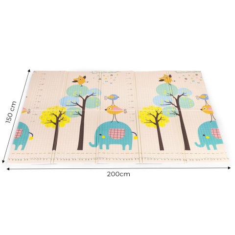 Mata piankowa dla dzieci 200x150 cm edukacyjna dwustronna składana miarka wzrostu alfabet ECOTOYS Mata piankowa dla dzieci 200x150 cm edukacyjna dwustronna składana miarka wzrostu alfabet ECOTOYS
