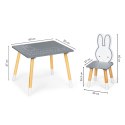Stół stolik + 2 krzesła meble dla dzieci zestaw ECOTOYS