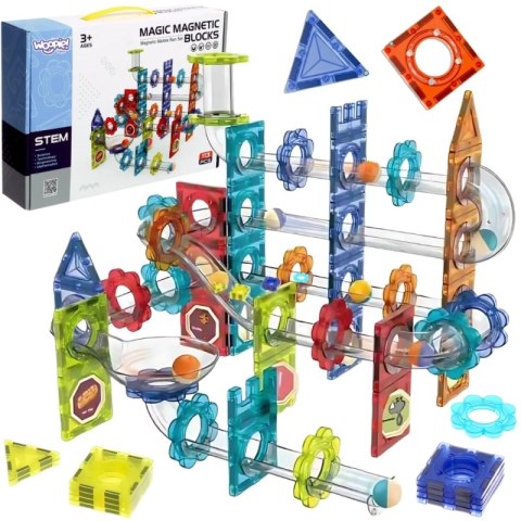 WOOPIE Klocki Magnetyczne Konstrukcyjne 3D Zestaw Edukacyjny Tor Kulkowy 113 el. WOOPIE Klocki Magnetyczne Konstrukcyjne 3D Zestaw Edukacyjny Tor Kulkowy 113 el.