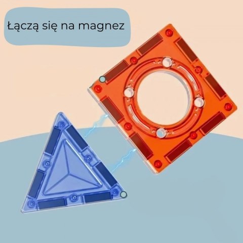 WOOPIE Klocki Magnetyczne Konstrukcyjne 3D Zestaw Edukacyjny Tor Kulkowy 113 el. WOOPIE Klocki Magnetyczne Konstrukcyjne 3D Zestaw Edukacyjny Tor Kulkowy 113 el.