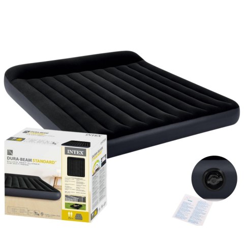 Duży materac dmuchany dwuosobowy 203x183x25 cm łóżko z zagłówkiem INTEX 64144 Duży materac dmuchany dwuosobowy 203x183x25 cm łóżko z zagłówkiem INTEX 64144