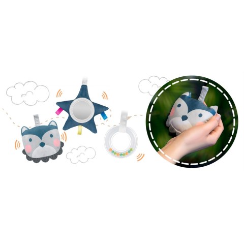 Leżaczek bujaczek z wibracją Ricokids - szary