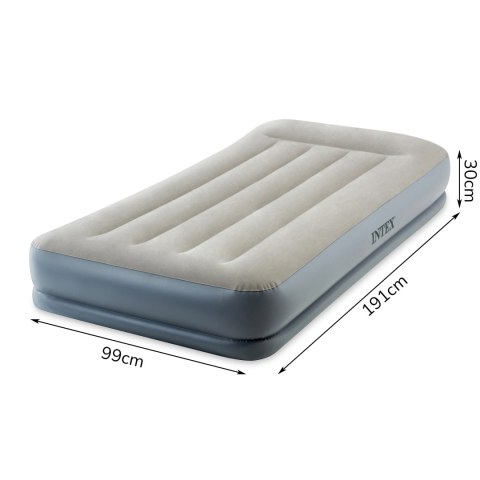 Materac dmuchany 191x99 cm z pompką jednoosobowy INTEX 64116ND Materac dmuchany 191x99 cm z pompką jednoosobowy INTEX 64116ND