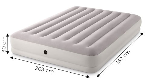 Materac dmuchany dwuosobowy 203x152x30 cm z pompką elektryczną łóżko INTEX 64179 Materac dmuchany dwuosobowy 203x152x30 cm z pompką elektryczną łóżko INTEX 64179