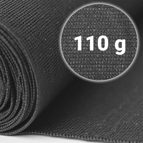 Siatka cieniująca 1,5x25m 110g/m2 + 50 zacisków szara Siatka cieniująca 1,5x25m 110g/m2 + 50 zacisków szara