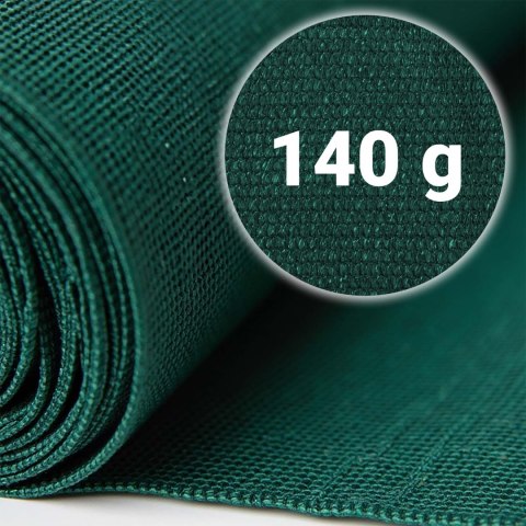Siatka cieniująca 1,5x50m 140g/m2 + 50 zacisków zielona Siatka cieniująca 1,5x50m 140g/m2 + 50 zacisków zielona
