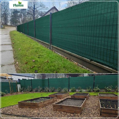 Siatka cieniująca 1,5x50m 140g/m2 + 50 zacisków zielona Siatka cieniująca 1,5x50m 140g/m2 + 50 zacisków zielona