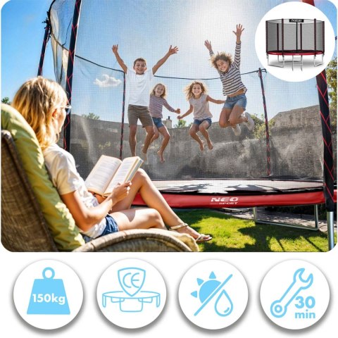 Trampolina ogrodowa 10ft/312cm z siatką zewnętrzną i drabinką Neo-Sport Trampolina ogrodowa 10ft/312cm z siatką zewnętrzną i drabinką Neo-Sport