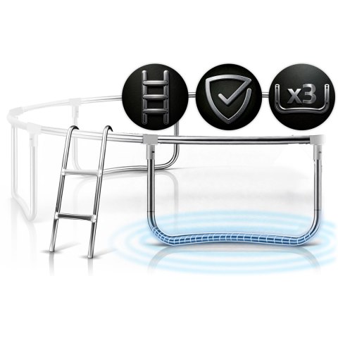 Trampolina ogrodowa 8ft/252cm z siatką wewnętrzną i drabinką Neo-Sport Trampolina ogrodowa 8ft/252cm z siatką wewnętrzną i drabinką Neo-Sport