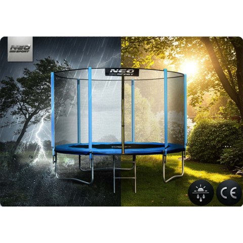 Trampolina ogrodowa 8ft/252cm z siatką zewnętrzną i drabinką Neo-Sport Trampolina ogrodowa 8ft/252cm z siatką zewnętrzną i drabinką Neo-Sport